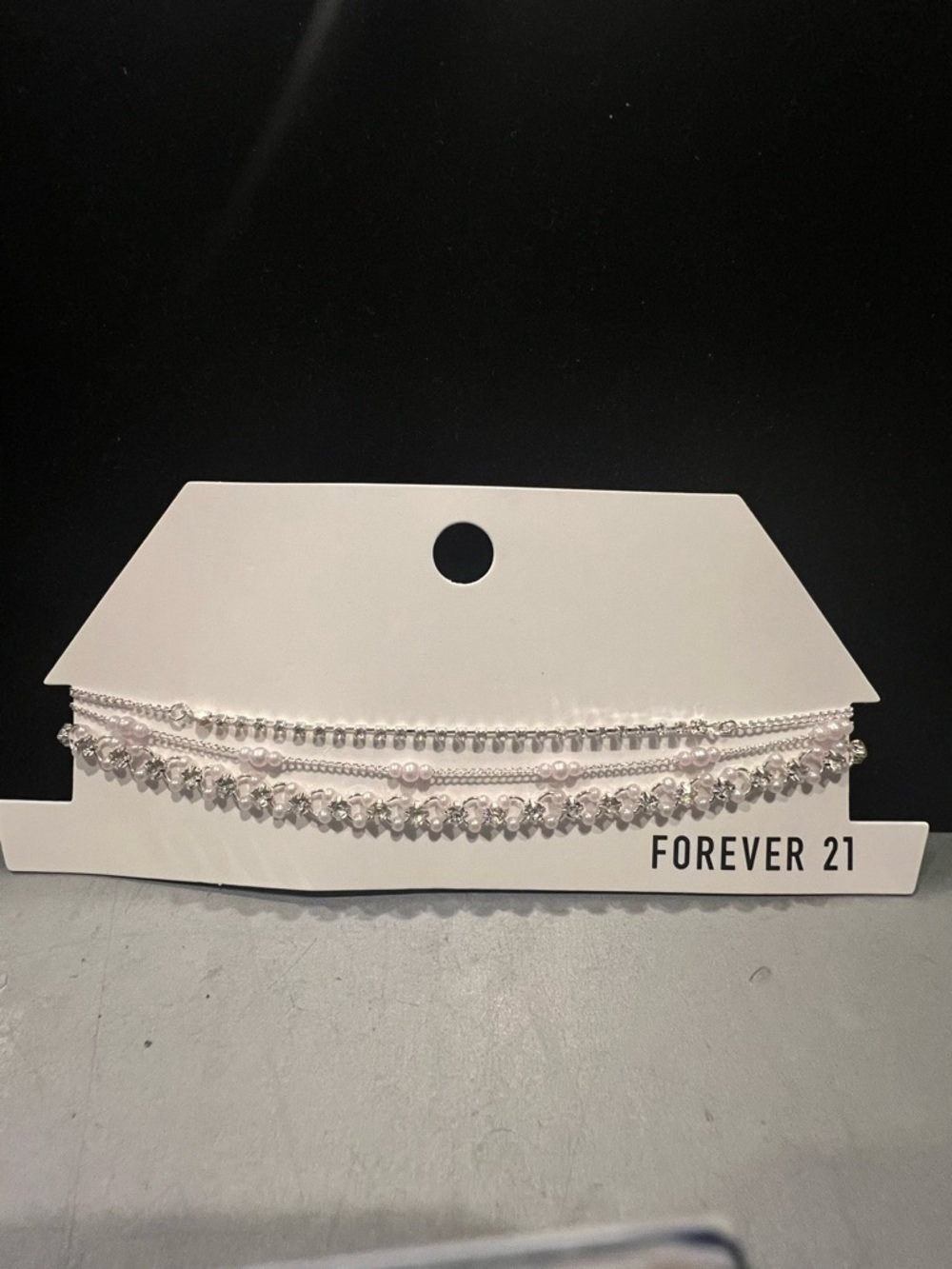 Forever 21 Silver Multi-Layer Rhinestone Choker Set – NWT ✨